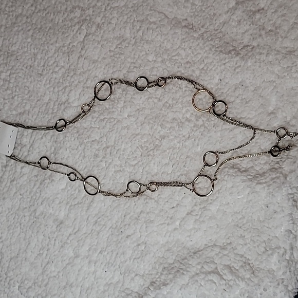 Loop Double Layer Gold Necklace - Picture 1 of 1